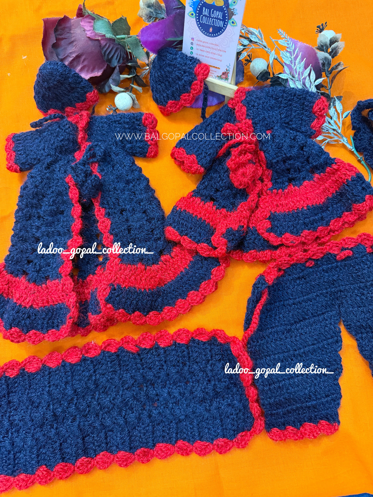 Premium woollen radha krishna poshak