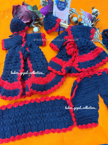 Premium woollen radha krishna poshak