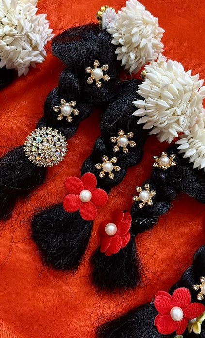 Premium Gajra Choti Kesh for Radha Rani for Size 4| Designer Deity Hair Accessory