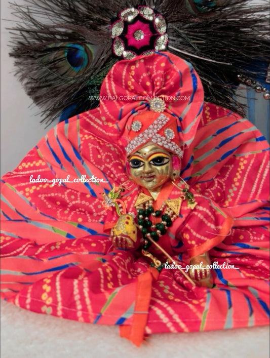 Bandhani cotton poshak for laddu gopal