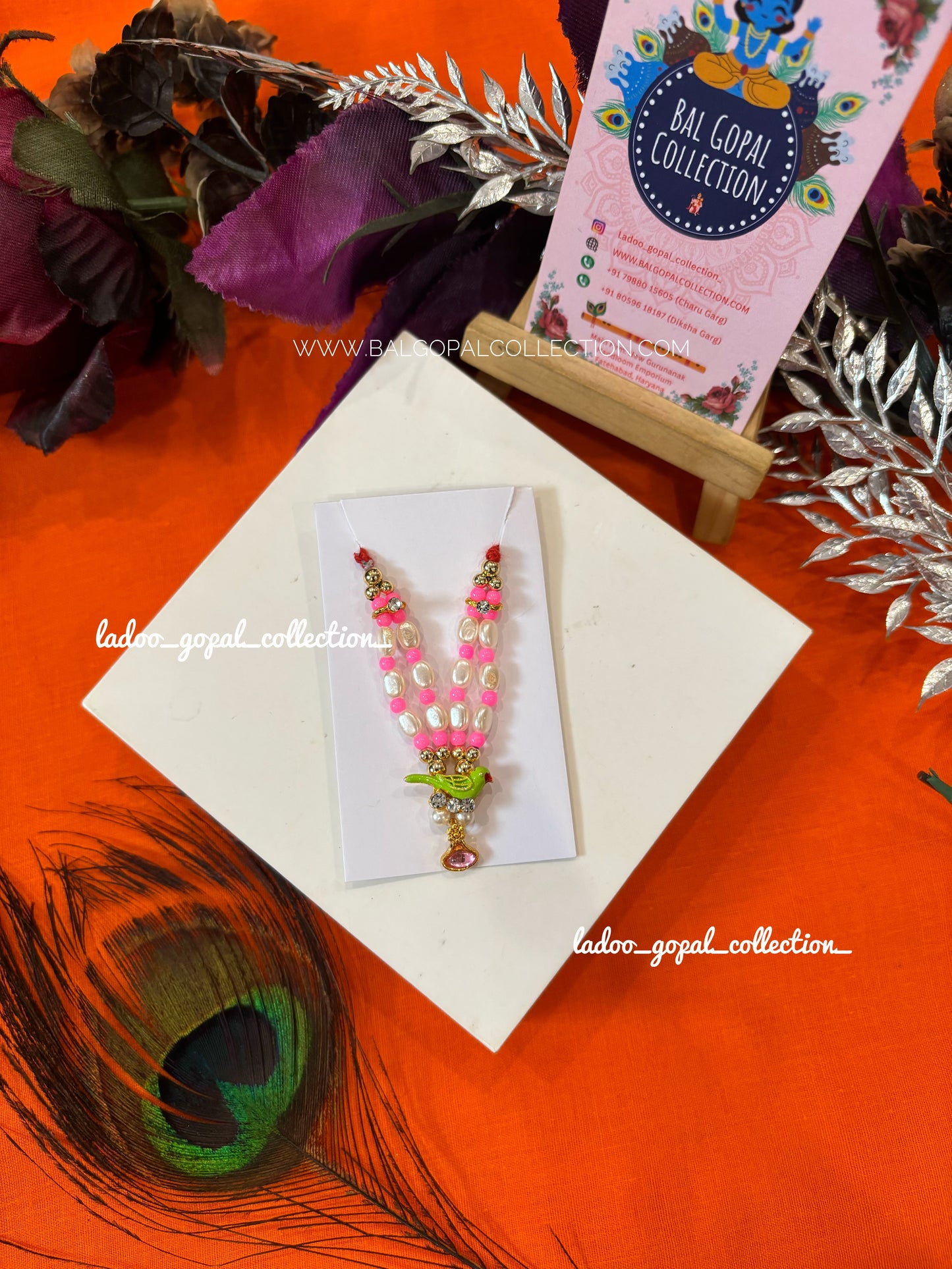 Parrot mala for laddu gopal size 2-3-4