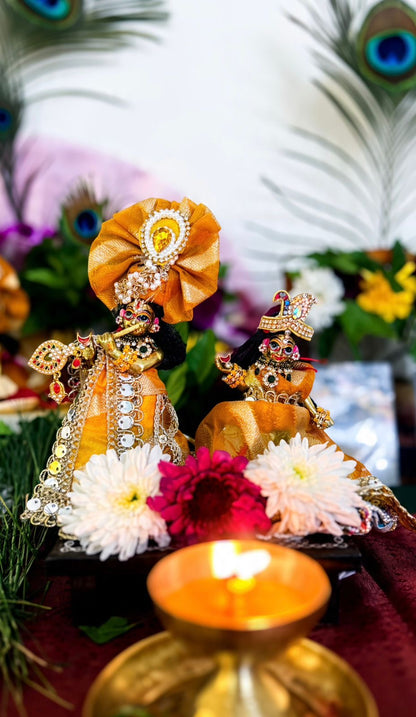 Lehriya cotton Radha krishna Poshak (RK Set)