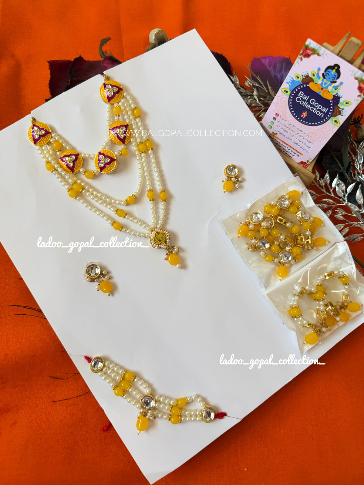 Heavy shringar set for radha krishna