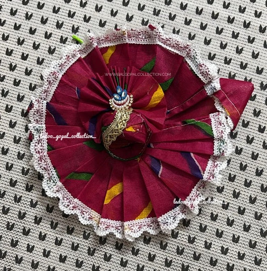 Pure cotton lehriya poshak for laddu gopal