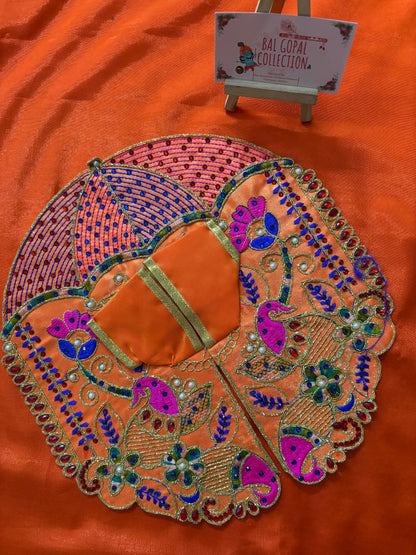 Summer peacock poshak for laddu gopal