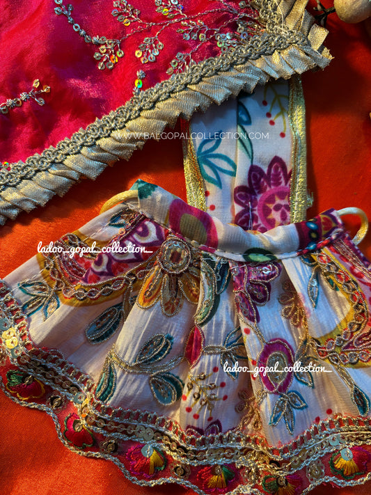 Heavy fabric lehnga for mata rani