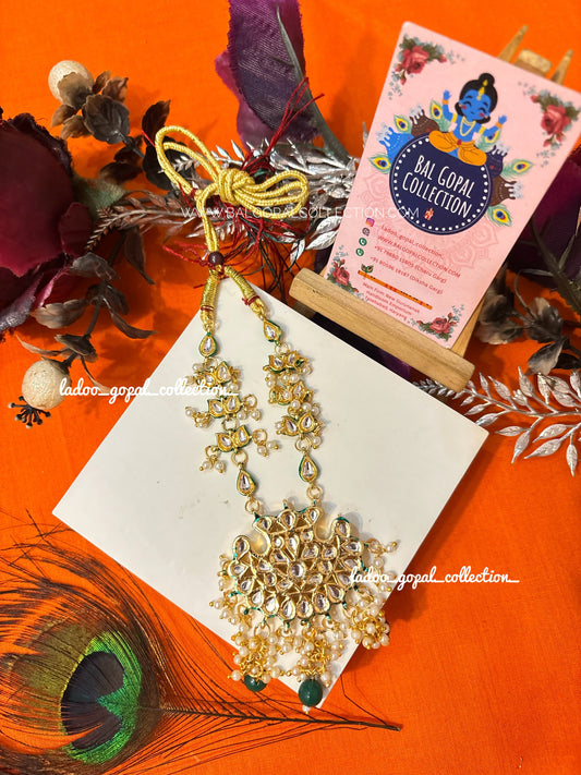 Heavy jadau mala for Radha Krishna