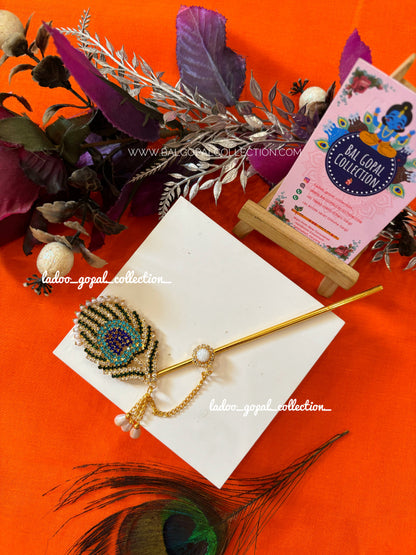 Exclusive Peacock heavy bansi for laddu gopal