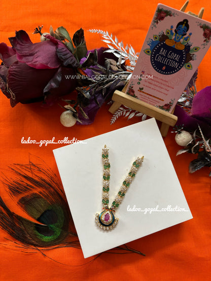 Mayur AD stone mala for laddu gopal