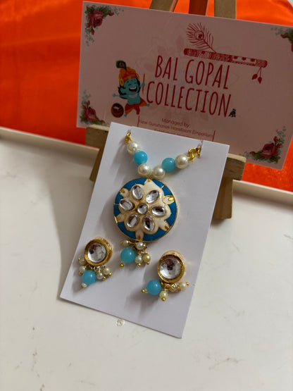 Meenakari mala earrings set for laddu gopal