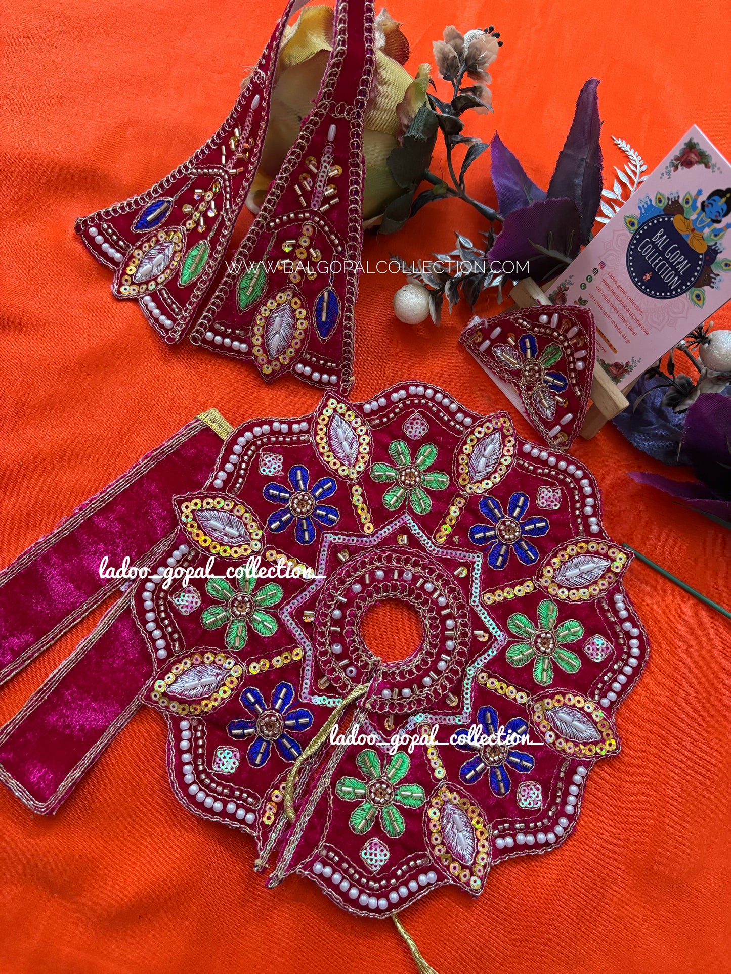 Heavy velvet poshak for laddu gopal