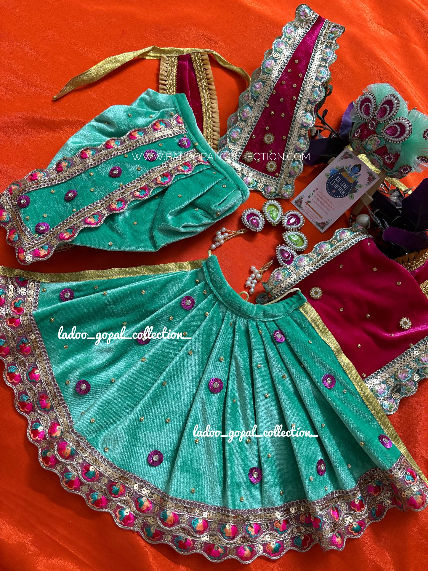 Velvet Radha-krishna Poshak (RK Set)