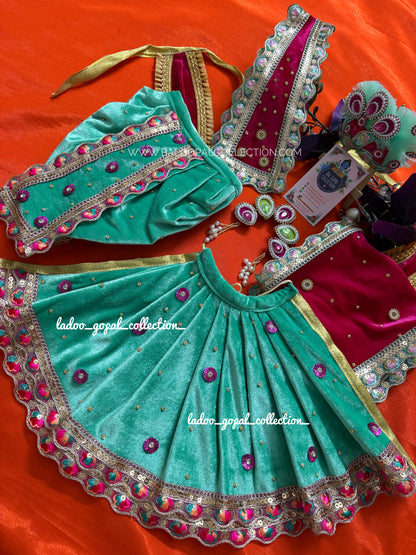 Velvet Radha-krishna Poshak (RK Set)