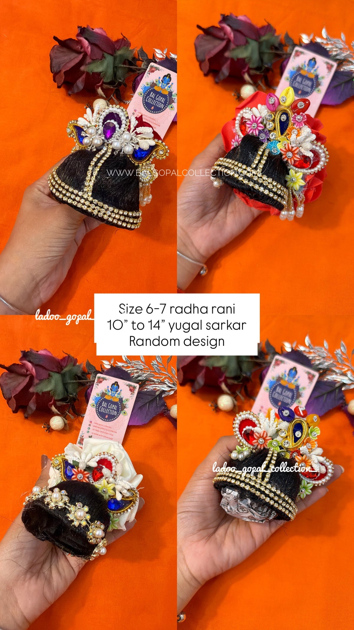 Premium heavy juda for radha rani size 6-7