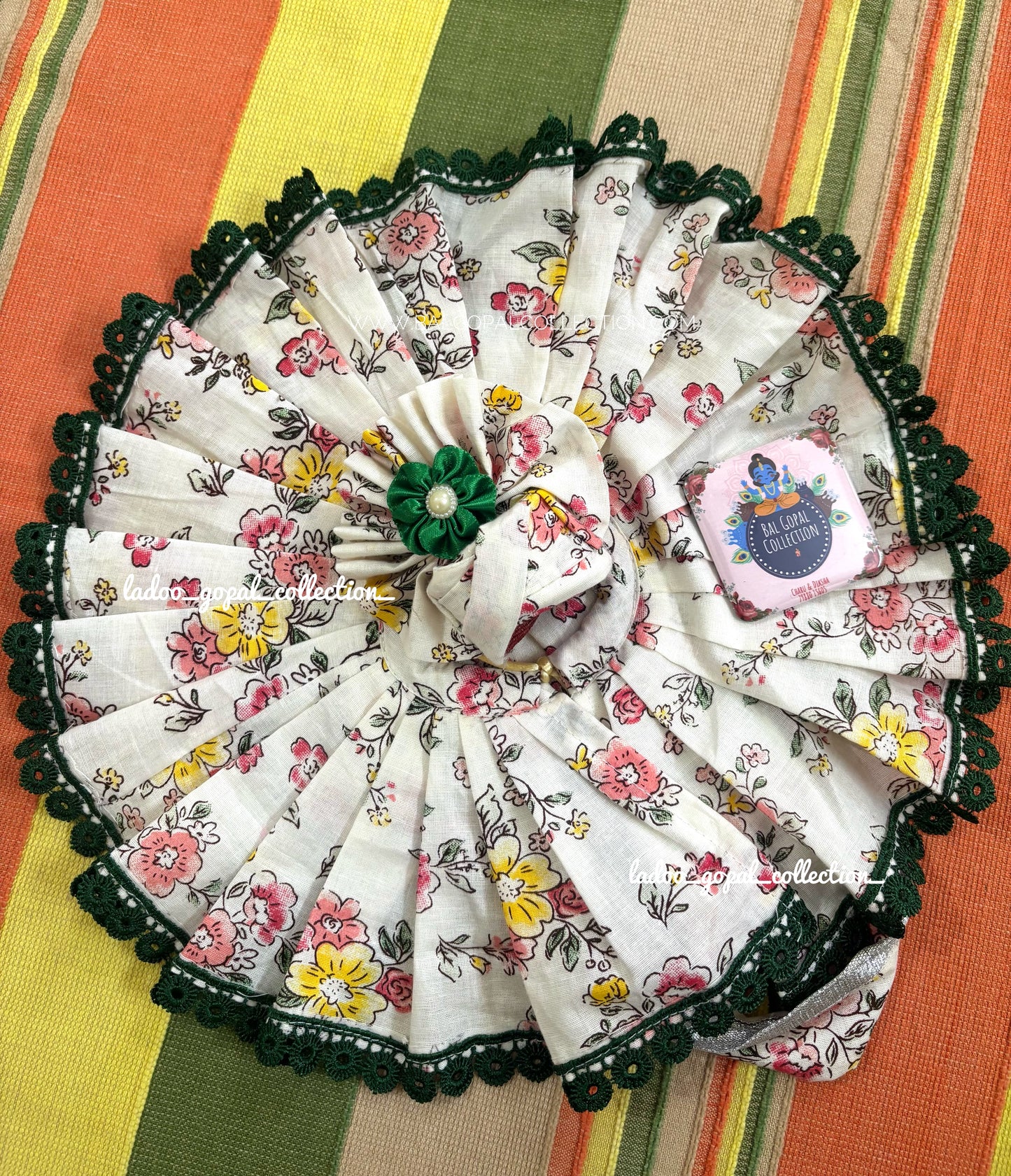 Pure cotton white poshak for laddu gopal