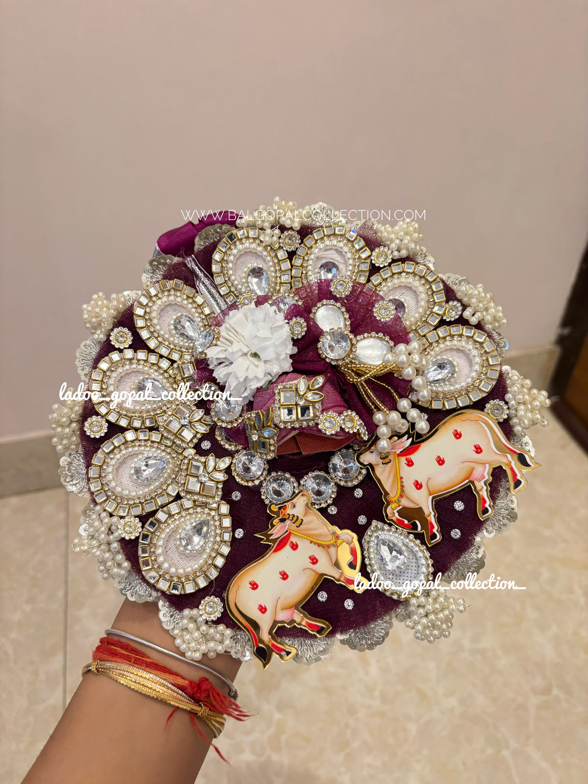 Heavy cow poshak for laddu gopal