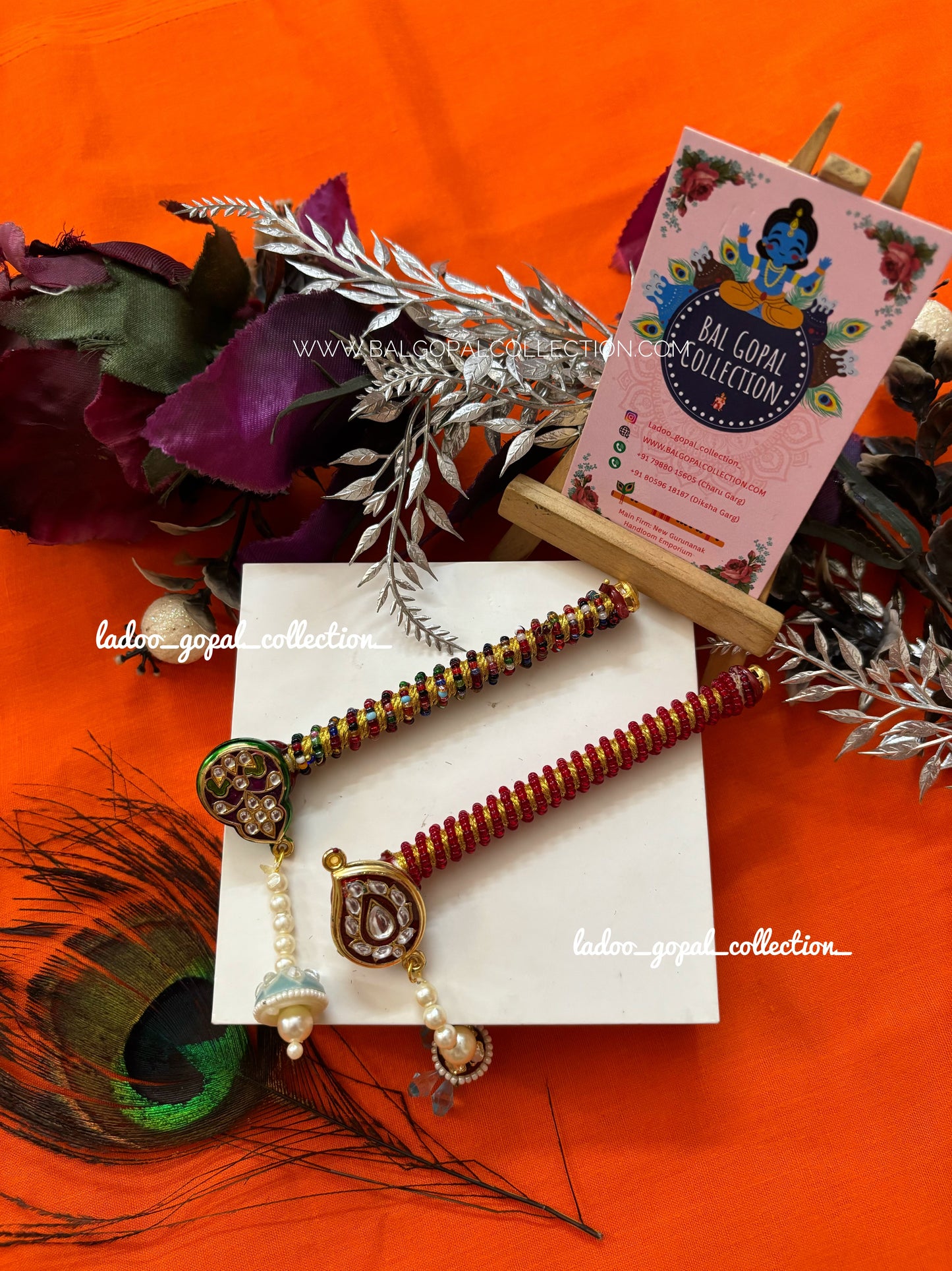 Heavy bansi for laddu gopal size 4-5-6
