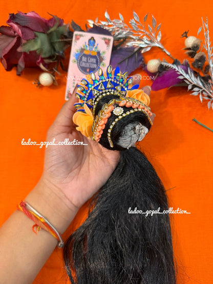 Heavy long kesh for radha rani size 5-6-7