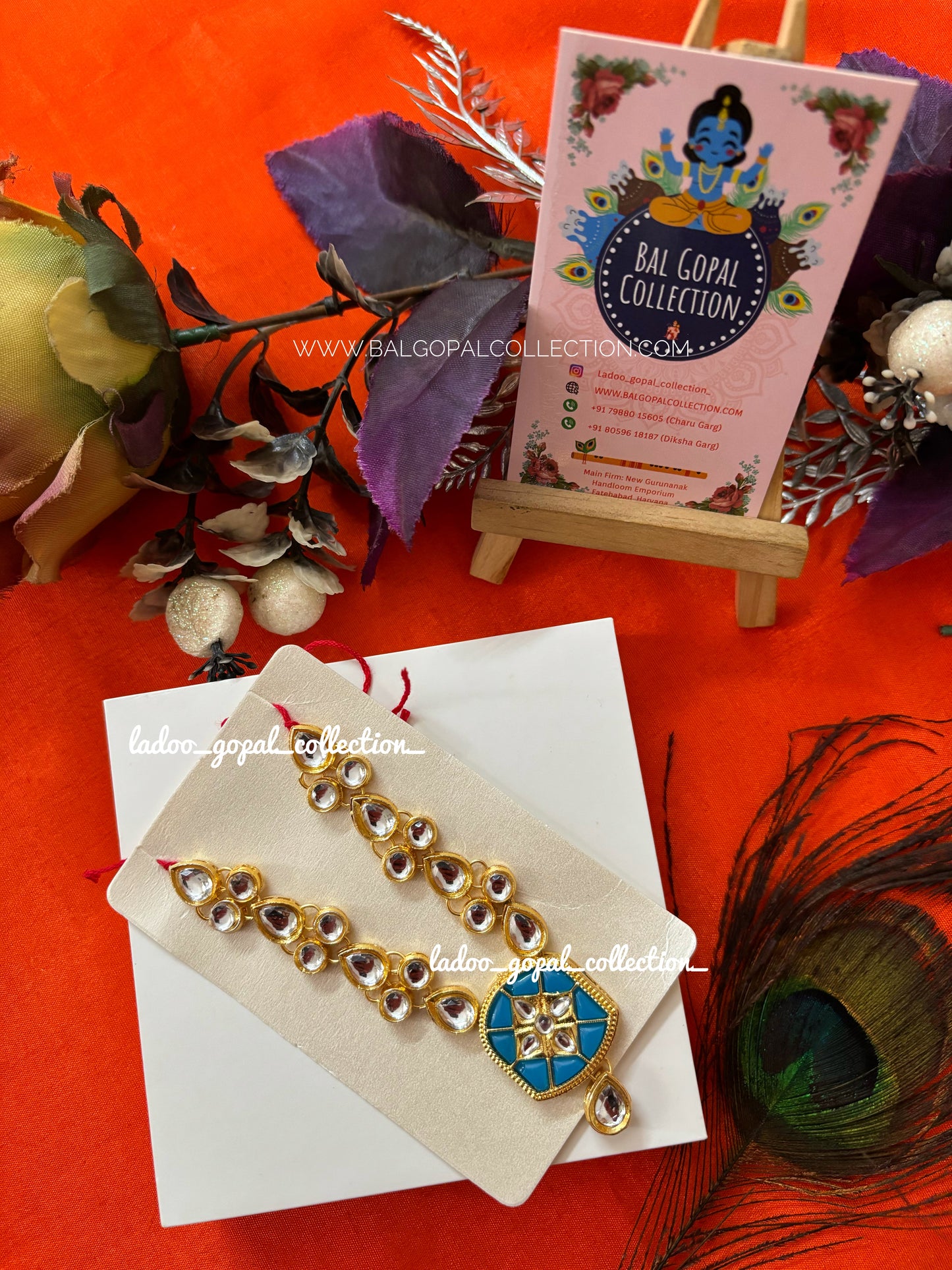 Ruby mala for laddu gopal size 5-6-7