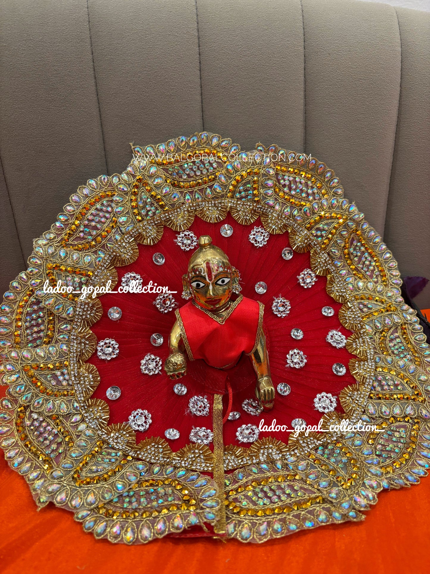 Red Heavy poshak for laddu gopal