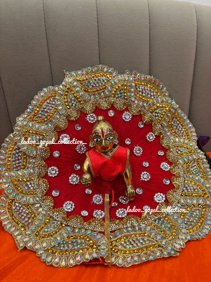 Red Heavy poshak for laddu gopal