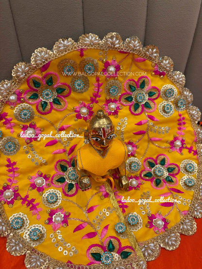 Yellow Heavy poshak for laddu gopal