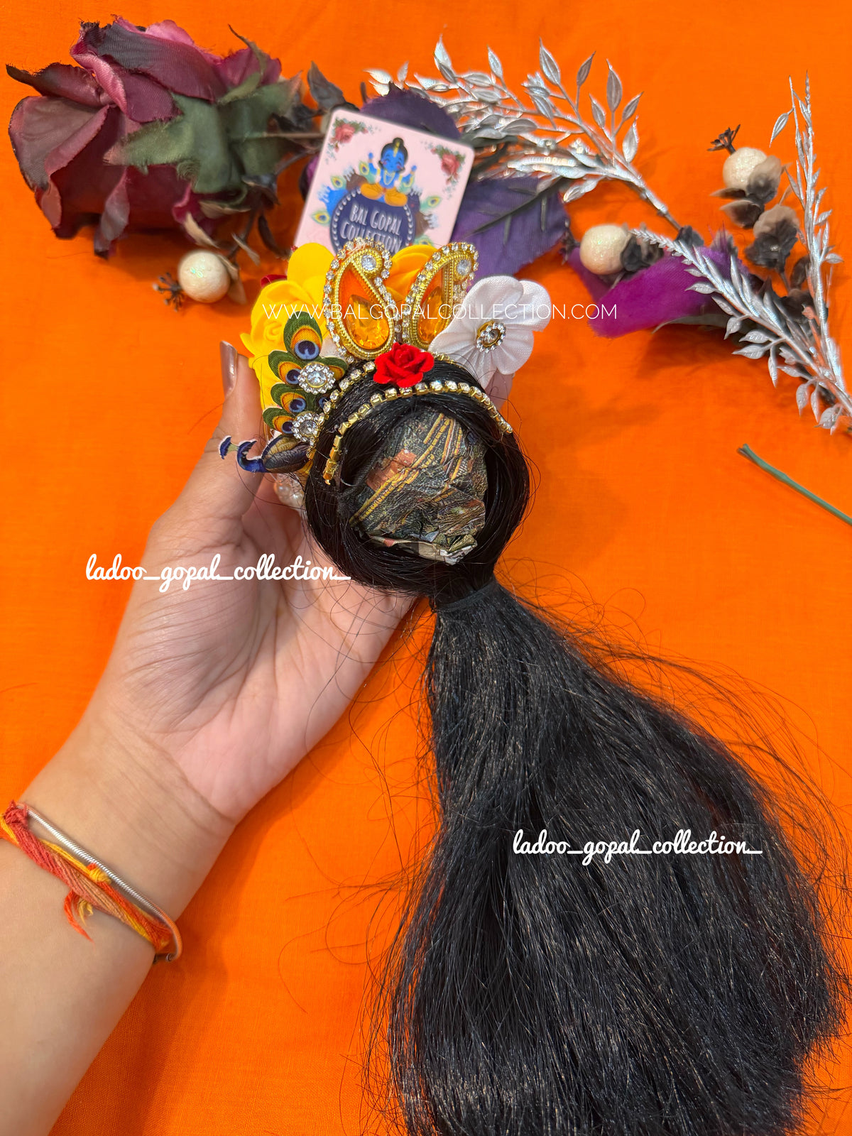 Heavy long kesh for radha rani size 5-6-7