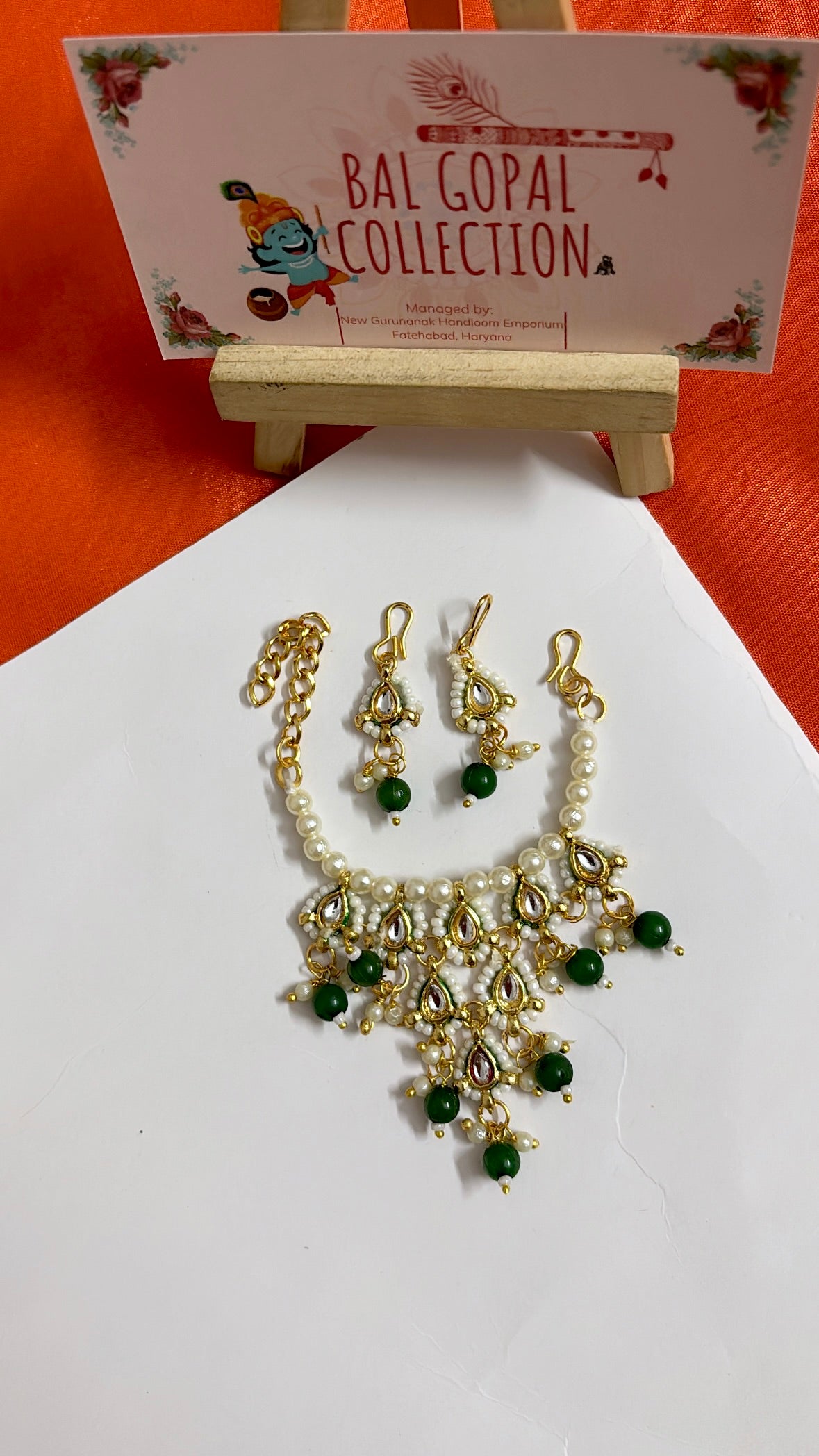 Mehfil mala for laddu gopal with earrings