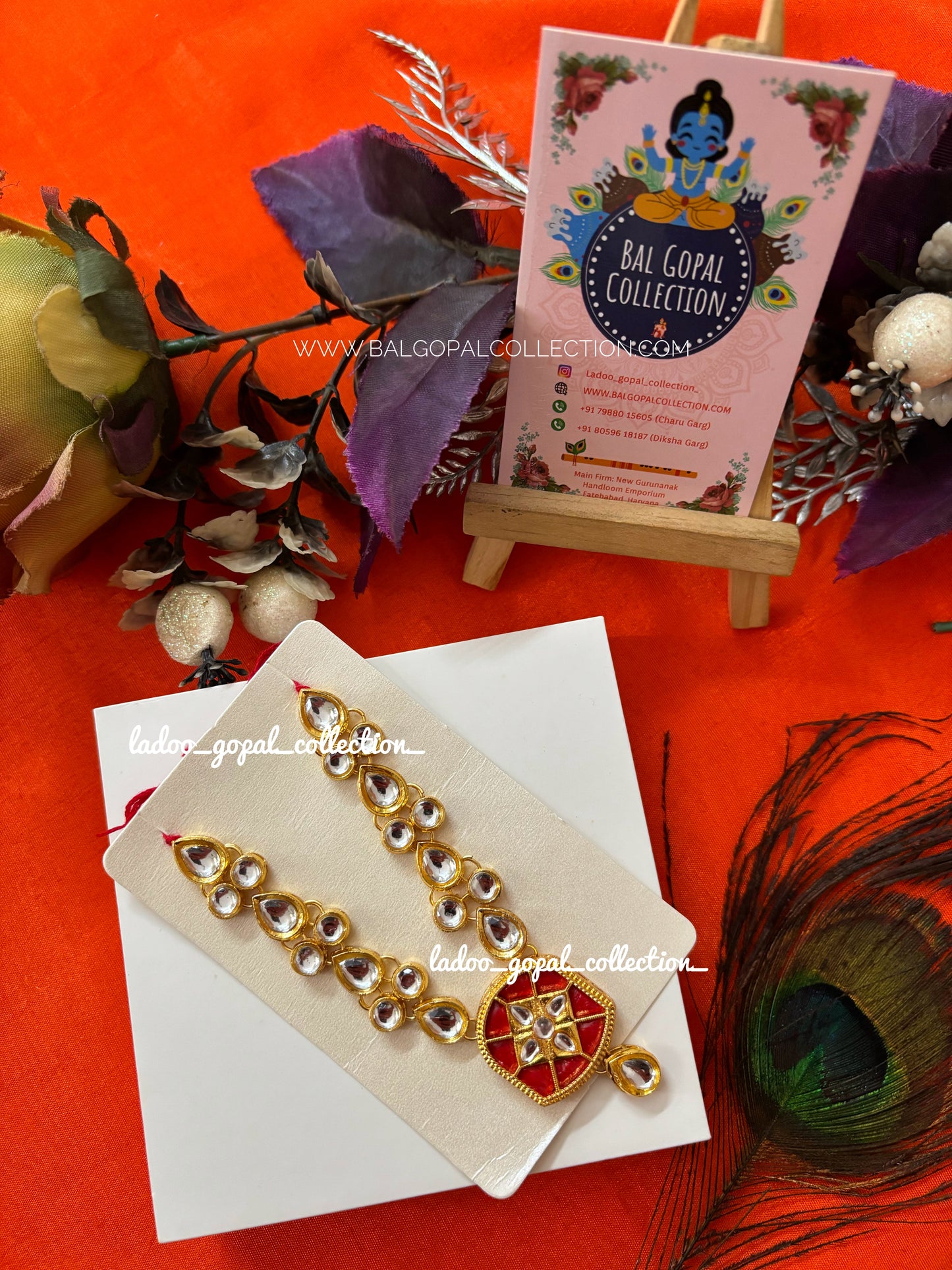 Ruby mala for laddu gopal size 5-6-7