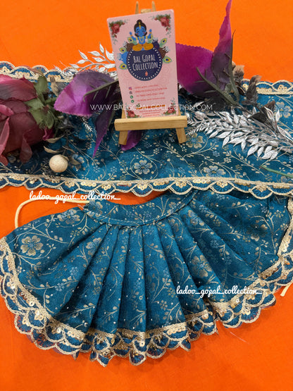 Premium blue lehnga for mata rani