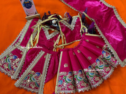Peacock cone radha krishna poshak (RK set)