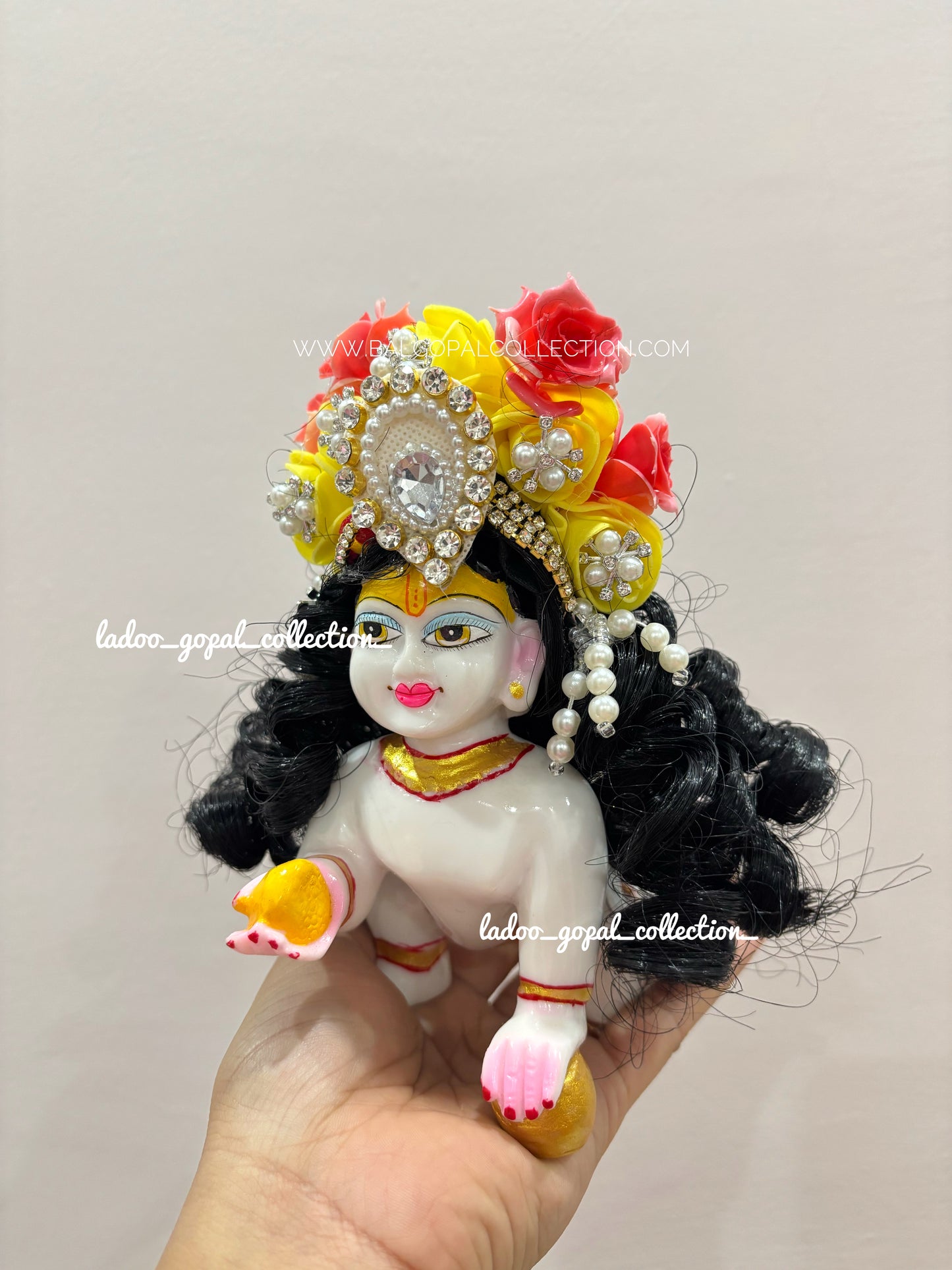 Heavy kesh for laddu gopal size 5-6