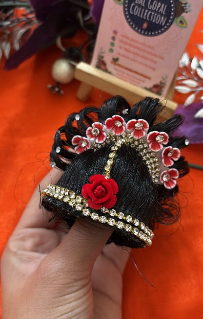 Heavy floral juda for Radha Rani idol