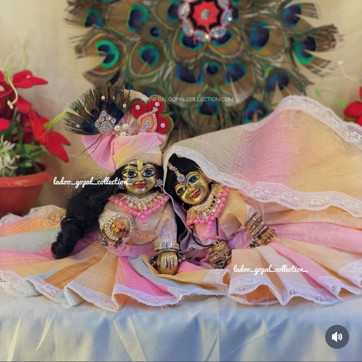 Pure cotton pastel poshak for laddu gopal