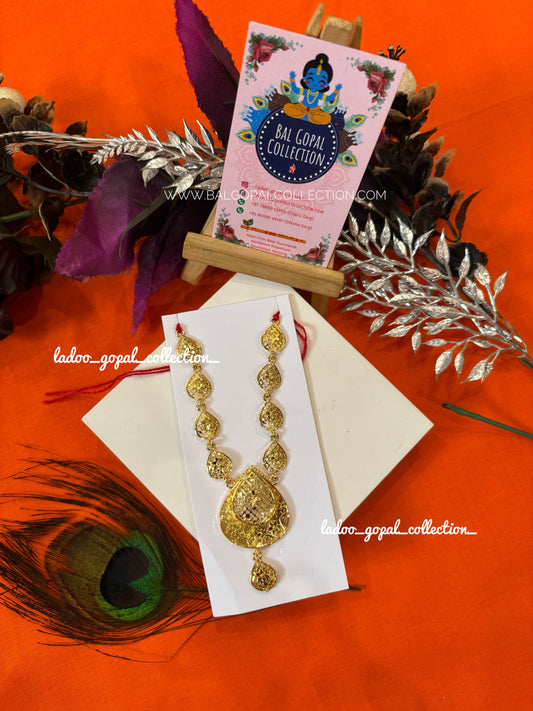 Gold long mala for Radha krishna