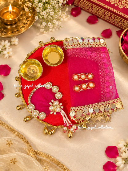 Karwachauth platter for radha rani