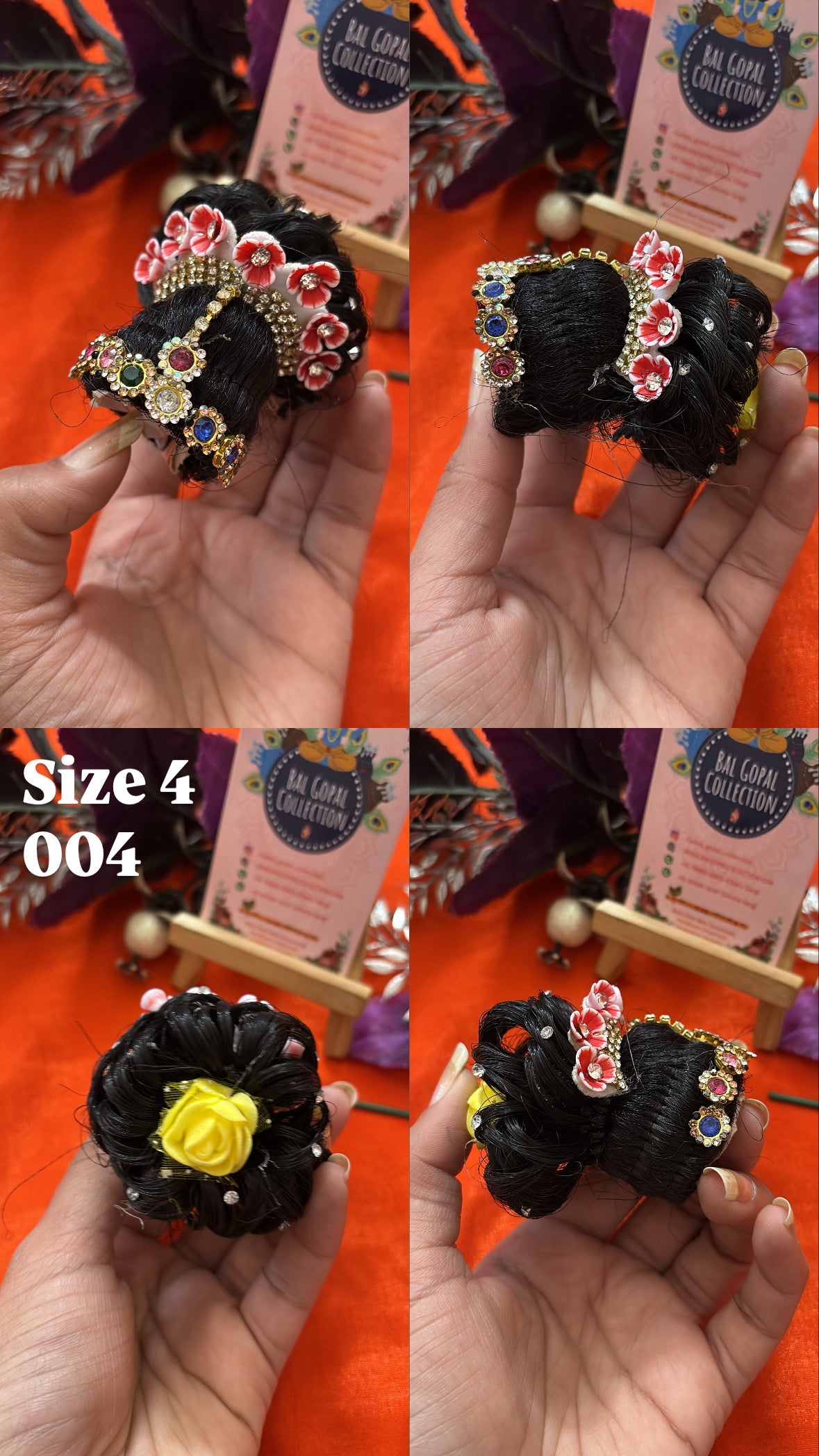 Heavy Floral Juda for Radha Rani | Deity Hair Accessory