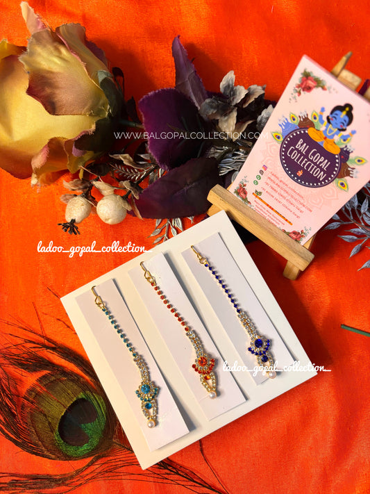 Stone heavy mangtika for radha rani