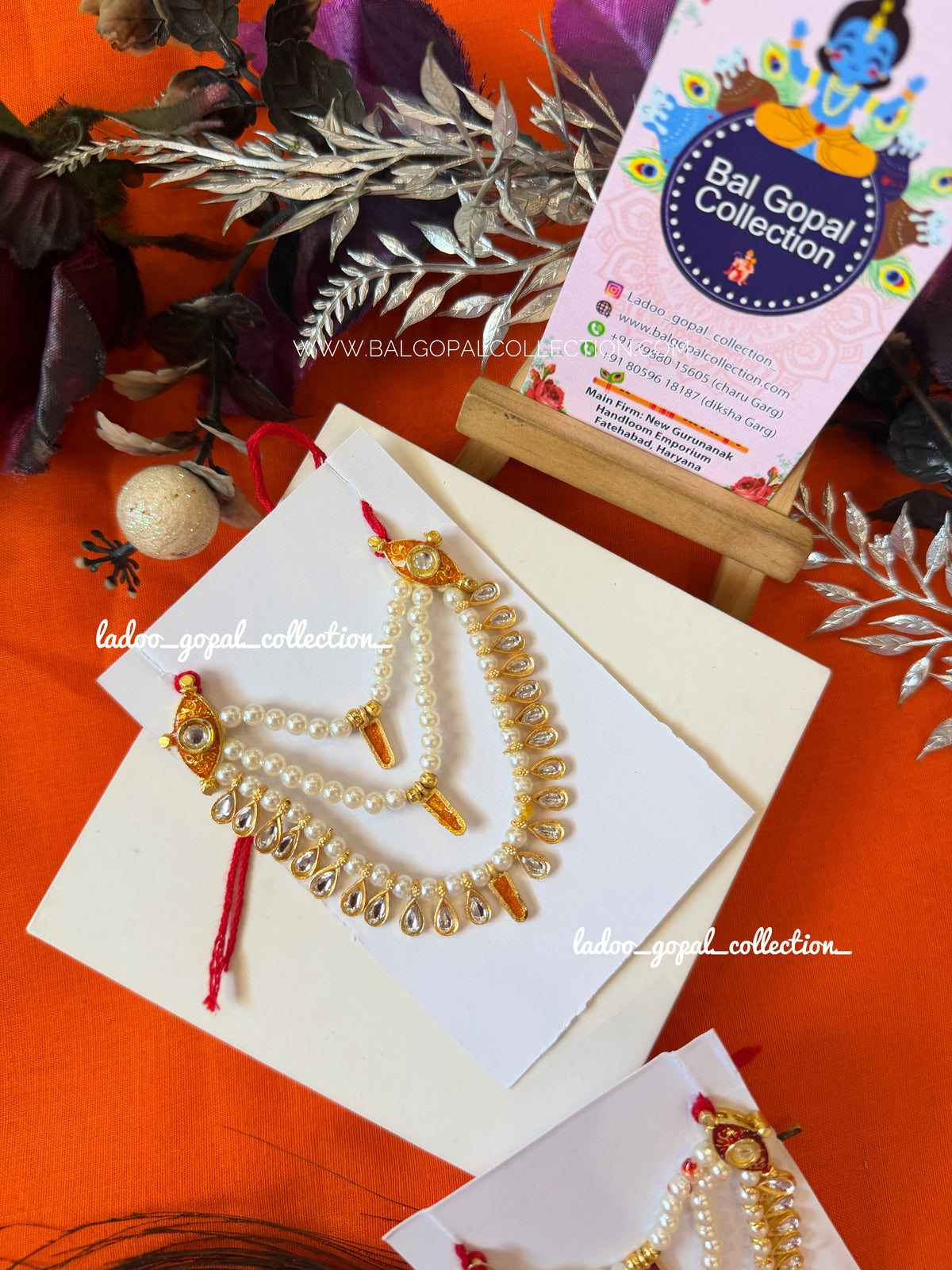 Premium white layer mala for laddu gopal