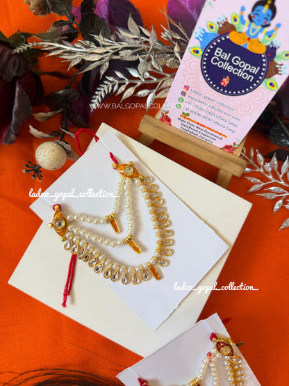 Premium white layer mala for laddu gopal
