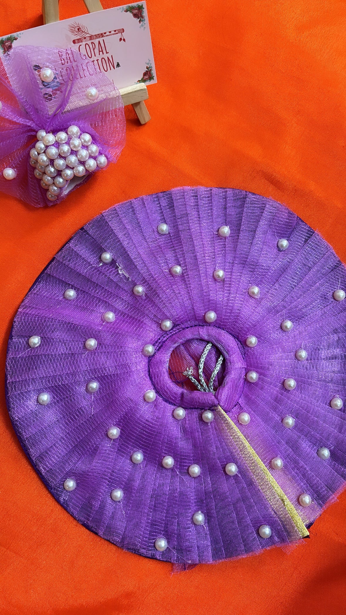 White beads poshak with pagdi for laddu gopal