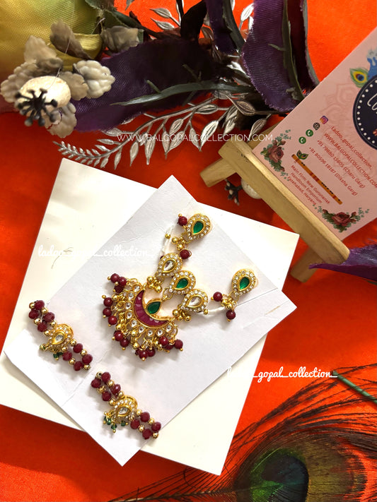 Vrindavan Rajwadi Kundan Mala Set