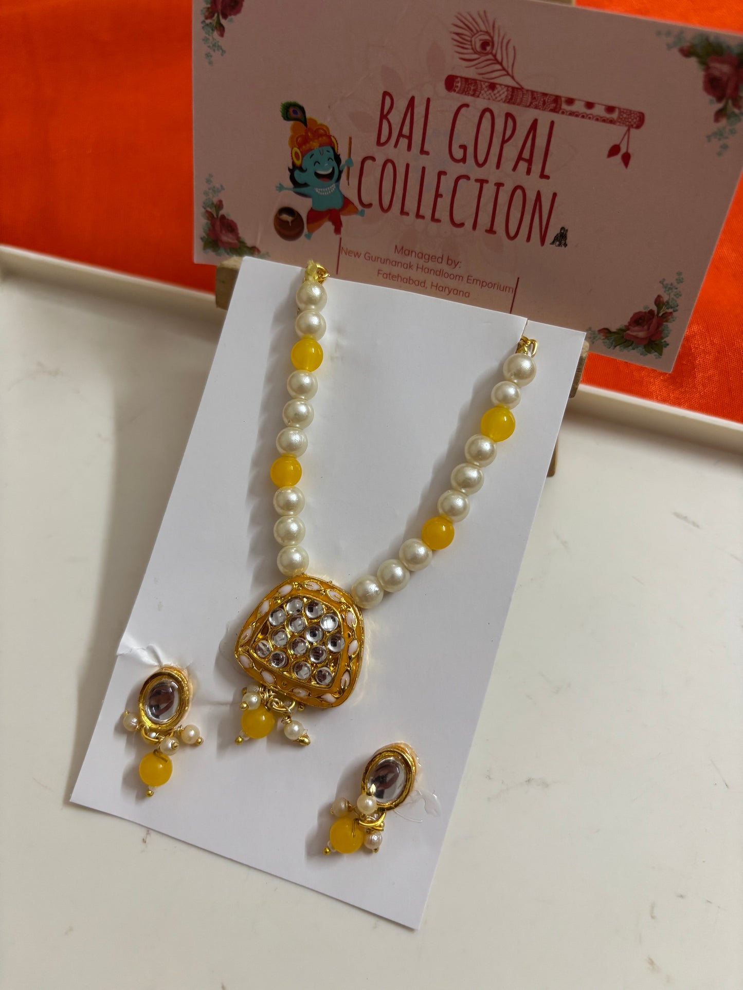 Heavy mala earrings set for laddu gopal