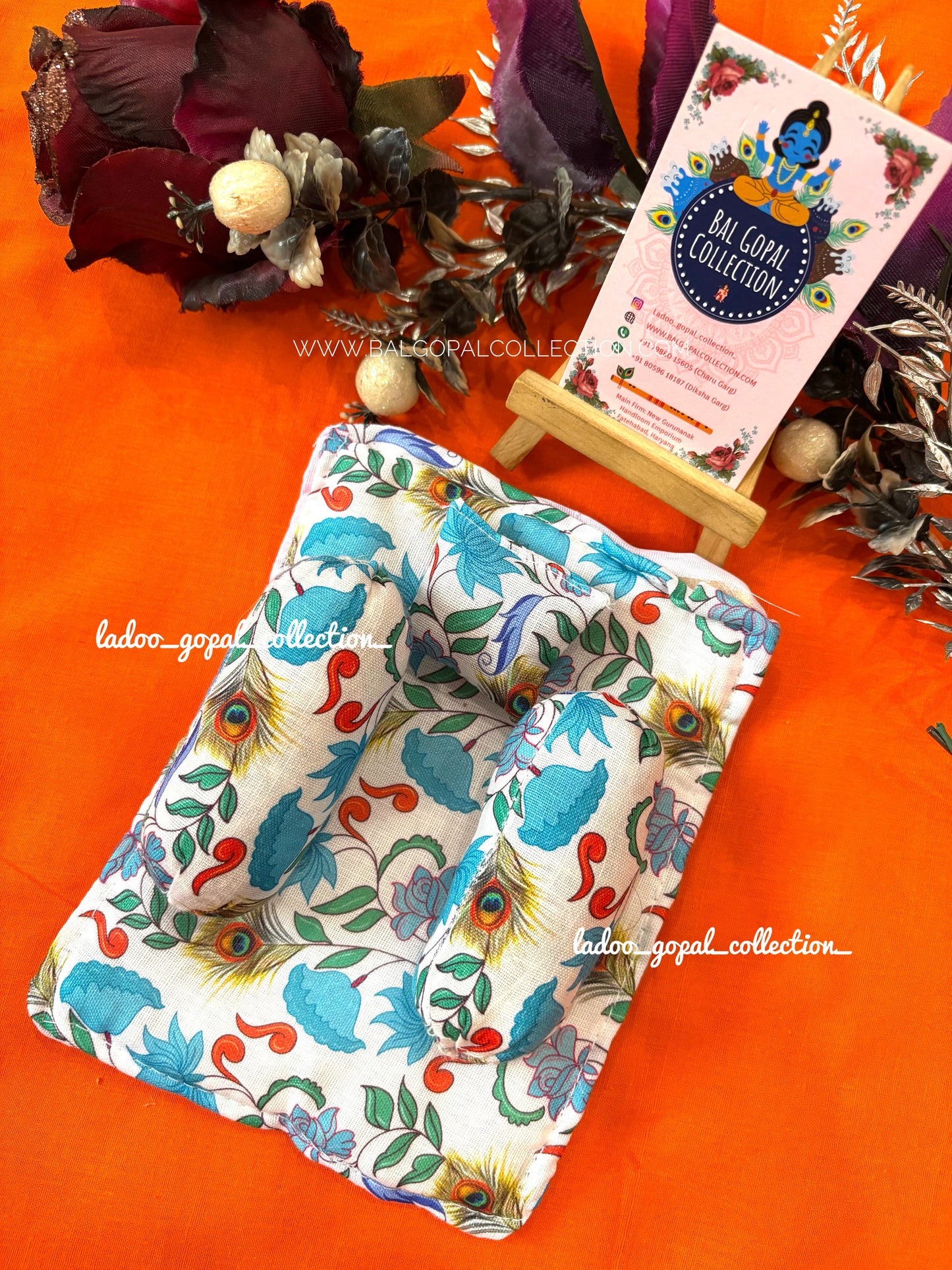 Pure cotton mayur bistar for laddu gopal