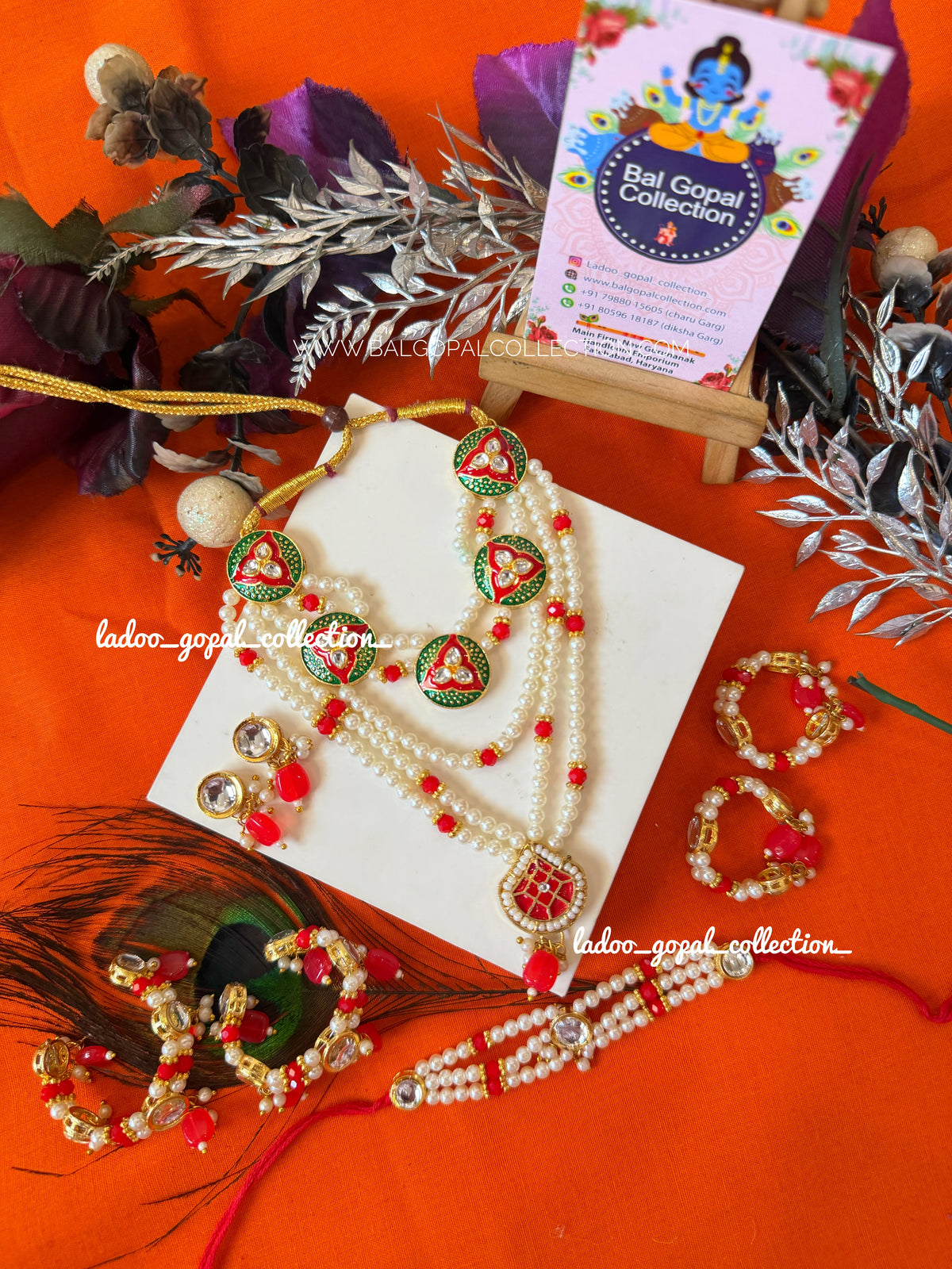 Heavy shringar set for radha krishna