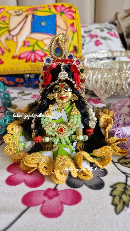 Pure cotton green poshak for laddu gopal