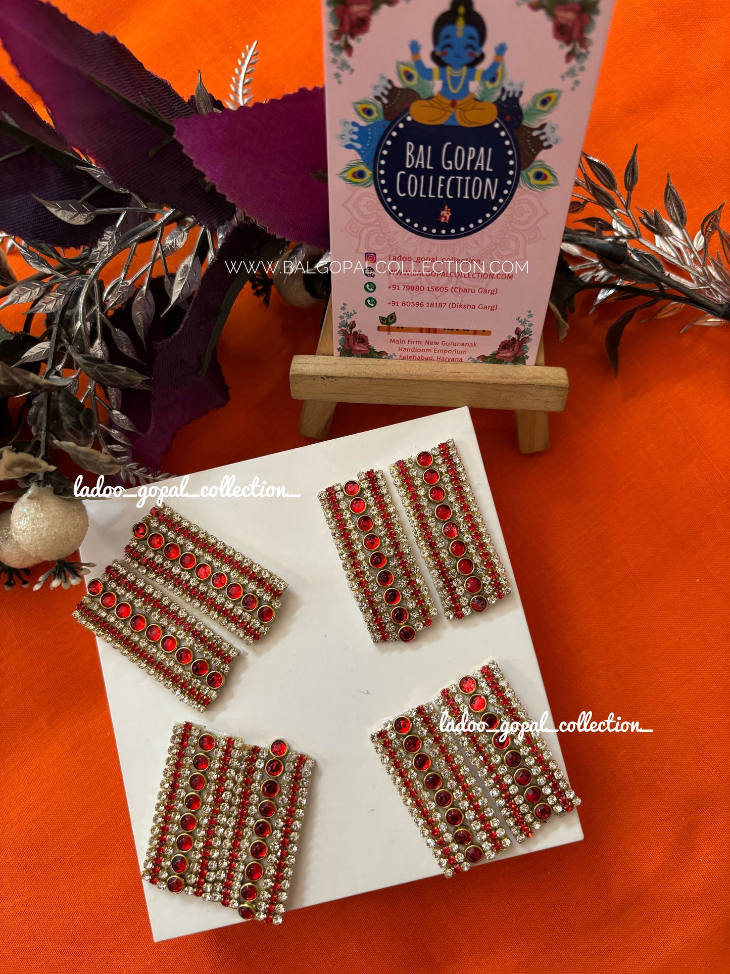 Heavy red bangles for laddu gopal/ Radha rani size 4