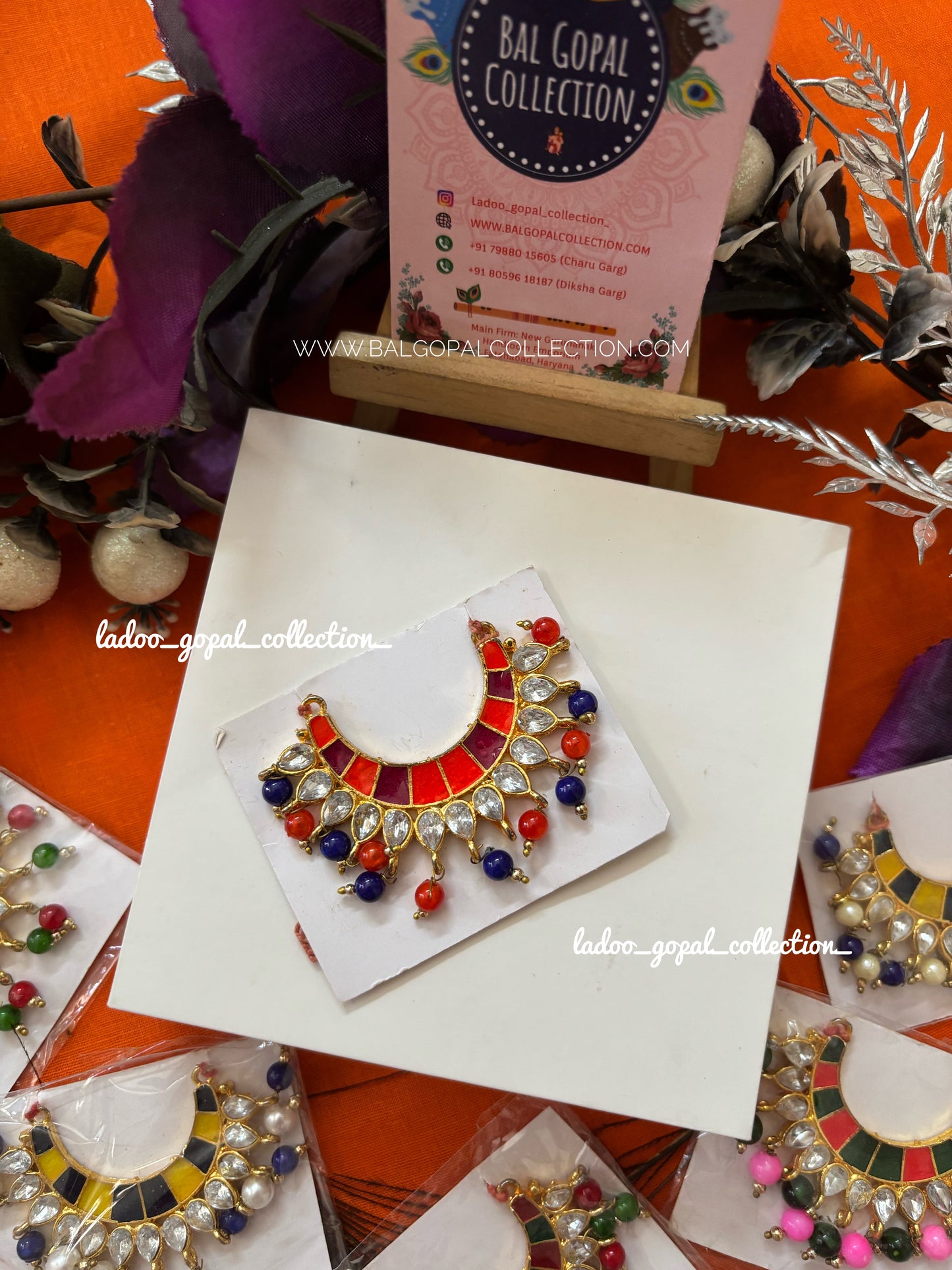 Heavy meenakari choker for laddu gopal size 4-5-6