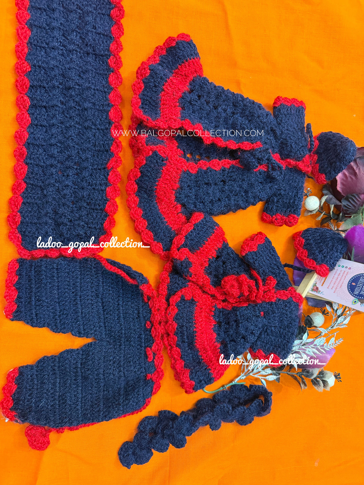Premium woollen radha krishna poshak
