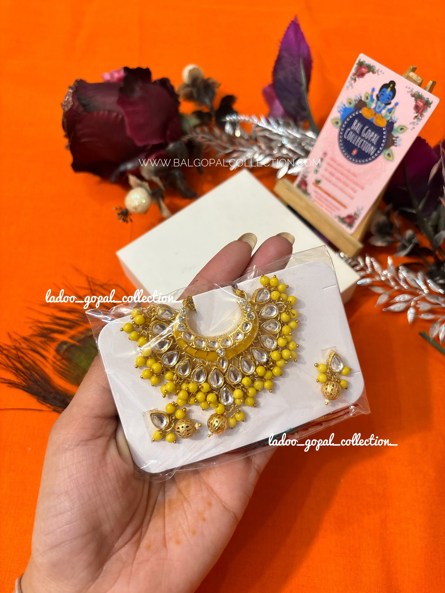 Shahi kundan mala for laddu gopal